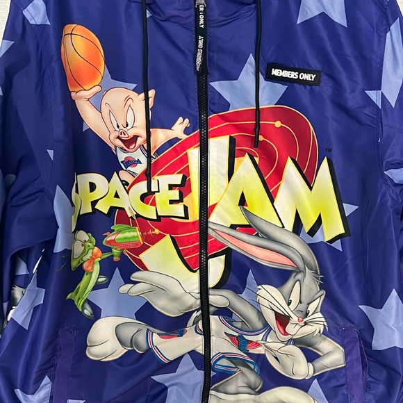 Space Jam Purple Members Only Windbreaker Unisex Sz XL NWT (90’s Retro) - Picture 2 of 8